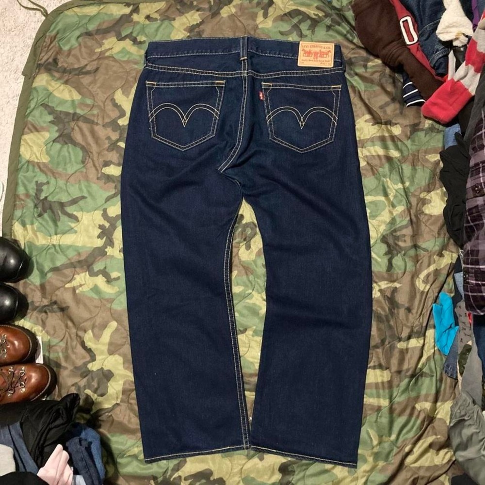 Levi's Iconic Straight cut jeans thick stitch wide leg 38/31‎